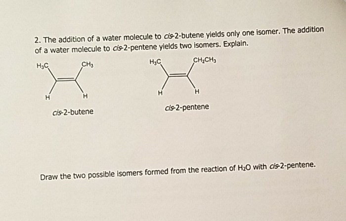 Hydration draw butene part solved