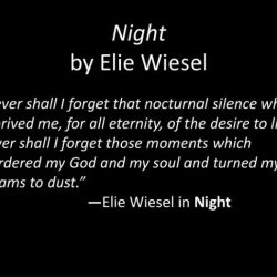 Night poem by elie wiesel