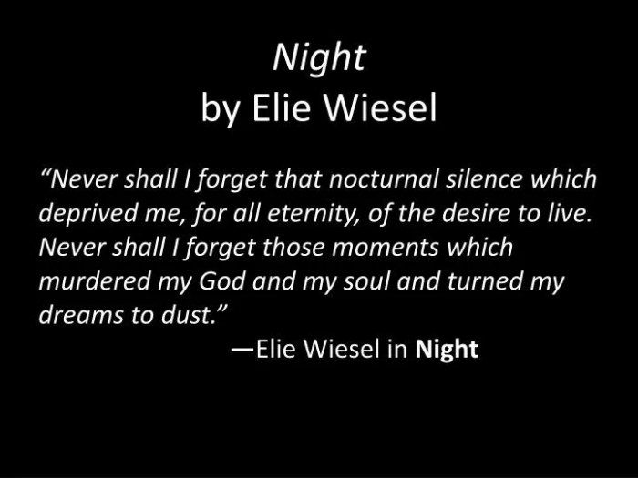 Night poem by elie wiesel