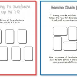 Match the equal dominoes then write true number sentences